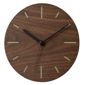 walnut clock grn hours